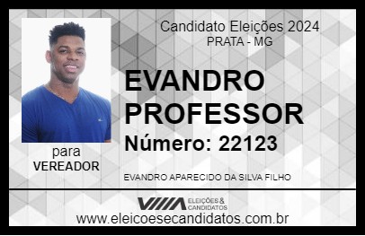 Candidato EVANDRO PROFESSOR 2024 - PRATA - Eleições