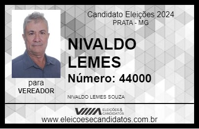 Candidato NIVALDO LEMES 2024 - PRATA - Eleições