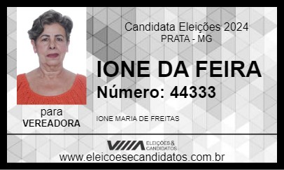 Candidato IONE DA FEIRA 2024 - PRATA - Eleições