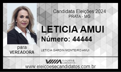 Candidato LETICIA AMUI 2024 - PRATA - Eleições