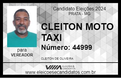 Candidato CLEITON MOTO TAXI 2024 - PRATA - Eleições