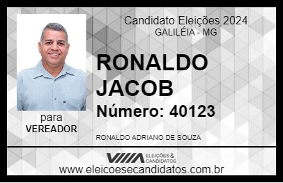 Candidato RONALDO JACOB 2024 - GALILÉIA - Eleições