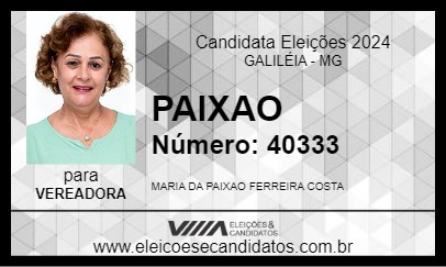 Candidato PAIXAO 2024 - GALILÉIA - Eleições