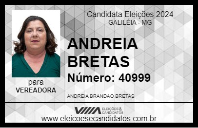 Candidato ANDREIA BRETAS 2024 - GALILÉIA - Eleições