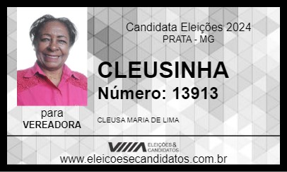 Candidato CLEUSINHA 2024 - PRATA - Eleições