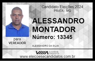 Candidato ALESSANDRO MONTADOR 2024 - PRATA - Eleições