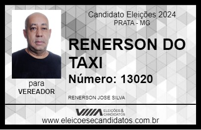 Candidato RENERSON DO TAXI 2024 - PRATA - Eleições