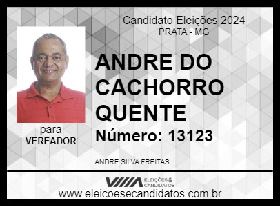 Candidato ANDRE DO CACHORRO QUENTE 2024 - PRATA - Eleições