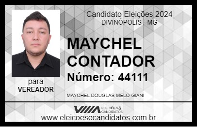 Candidato MAYCHEL CONTADOR 2024 - DIVINÓPOLIS - Eleições