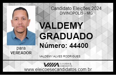 Candidato VALDEMY GRADUADO 2024 - DIVINÓPOLIS - Eleições