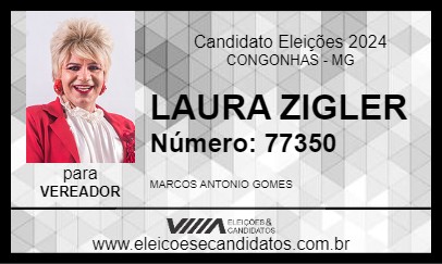 Candidato LAURA ZIGLER 2024 - CONGONHAS - Eleições