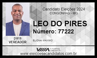 Candidato LEO DO PIRES 2024 - CONGONHAS - Eleições