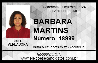 Candidato BARBARA MARTINS 2024 - DIVINÓPOLIS - Eleições