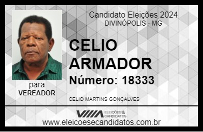 Candidato CELIO ARMADOR 2024 - DIVINÓPOLIS - Eleições