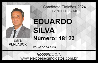 Candidato EDUARDO SILVA 2024 - DIVINÓPOLIS - Eleições