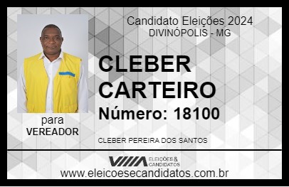 Candidato CLEBER CARTEIRO 2024 - DIVINÓPOLIS - Eleições