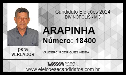 Candidato ARAPINHA 2024 - DIVINÓPOLIS - Eleições