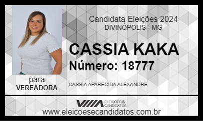 Candidato CASSIA KAKA 2024 - DIVINÓPOLIS - Eleições