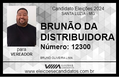 Candidato BRUNÃO DA DISTRIBUIDORA 2024 - SANTA LUZIA - Eleições