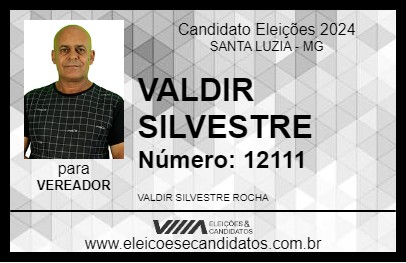 Candidato VALDIR SILVESTRE 2024 - SANTA LUZIA - Eleições