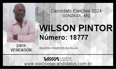 Candidato WILSON PINTOR 2024 - GONZAGA - Eleições