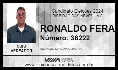 Candidato RONALDO FERA 2024 - RIBEIRÃO DAS NEVES - Eleições