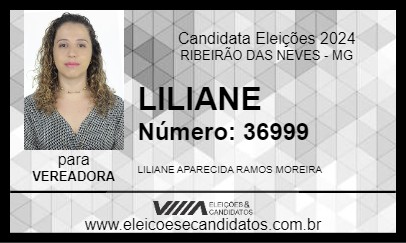 Candidato LILIANE 2024 - RIBEIRÃO DAS NEVES - Eleições