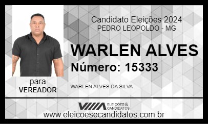 Candidato WARLEN ALVES 2024 - PEDRO LEOPOLDO - Eleições