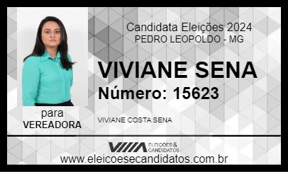 Candidato VIVIANE SENA 2024 - PEDRO LEOPOLDO - Eleições