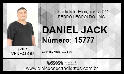 Candidato DANIEL JACK 2024 - PEDRO LEOPOLDO - Eleições