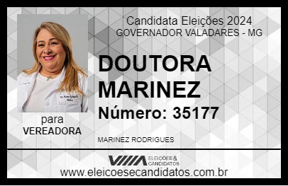 Candidato DOUTORA  MARINEZ 2024 - GOVERNADOR VALADARES - Eleições