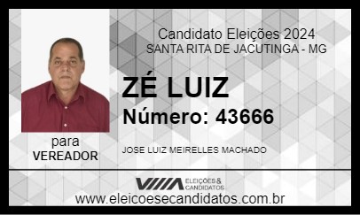 Candidato ZÉ LUIZ 2024 - SANTA RITA DE JACUTINGA - Eleições