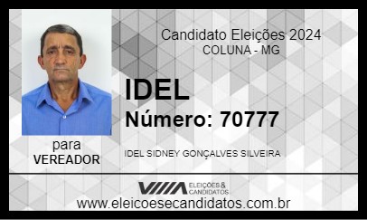 Candidato IDEL 2024 - COLUNA - Eleições