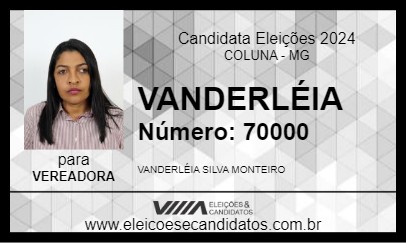 Candidato VANDERLÉIA 2024 - COLUNA - Eleições