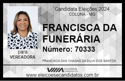 Candidato FRANCISCA DA FUNERÁRIA 2024 - COLUNA - Eleições