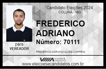 Candidato FREDERICO ADRIANO 2024 - COLUNA - Eleições