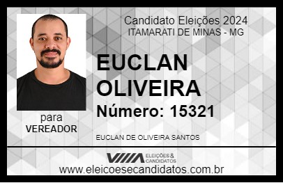 Candidato EUCLAN OLIVEIRA 2024 - ITAMARATI DE MINAS - Eleições