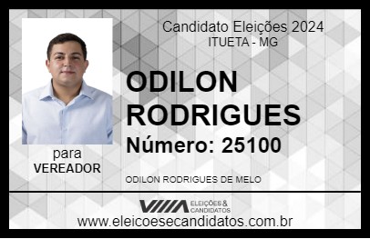 Candidato ODILON RODRIGUES 2024 - ITUETA - Eleições