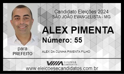 Candidato ALEX PIMENTA 2024 - SÃO JOÃO EVANGELISTA - Eleições