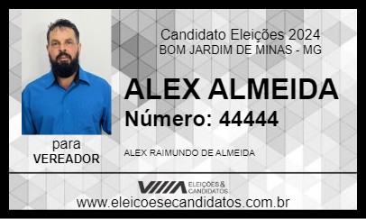 Candidato ALEX ALMEIDA 2024 - BOM JARDIM DE MINAS - Eleições