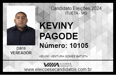 Candidato KEVINY PAGODE 2024 - ITUETA - Eleições