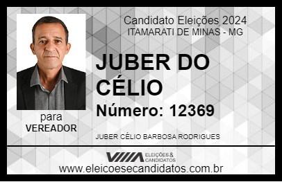 Candidato JUBER DO CÉLIO 2024 - ITAMARATI DE MINAS - Eleições