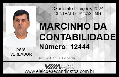 Candidato MARCINHO DA CONTABILIDADE 2024 - CENTRAL DE MINAS - Eleições