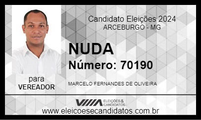 Candidato NUDA 2024 - ARCEBURGO - Eleições