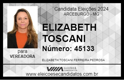 Candidato ELIZABETH TOSCANI 2024 - ARCEBURGO - Eleições