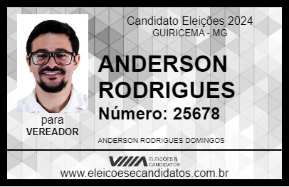 Candidato ANDERSON RODRIGUES 2024 - GUIRICEMA - Eleições