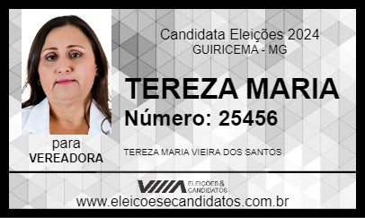 Candidato TEREZA MARIA 2024 - GUIRICEMA - Eleições