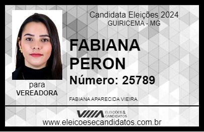 Candidato FABIANA PERON 2024 - GUIRICEMA - Eleições