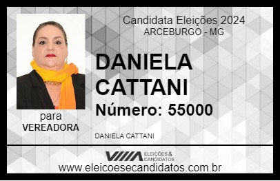 Candidato DANIELA CATTANI 2024 - ARCEBURGO - Eleições