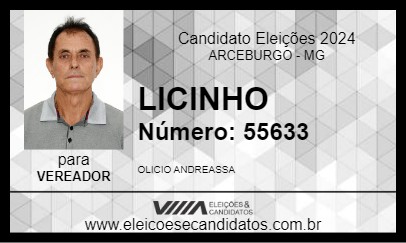 Candidato LICINHO 2024 - ARCEBURGO - Eleições